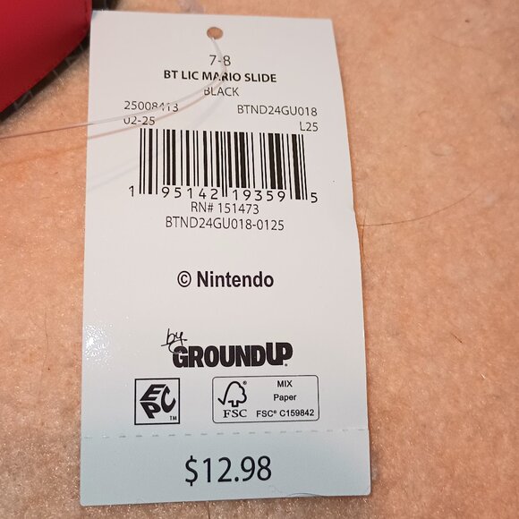 NEW Ground Up Nintendo Toddler Mario and Luigi Slides Sandals - Picture 3 of 6